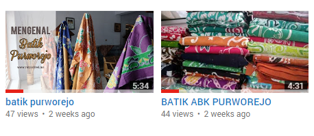 dua vlog tentang Batik ABK dan Batik Purworejo bisa jadi referensi yang ingin mengenal Purworejo